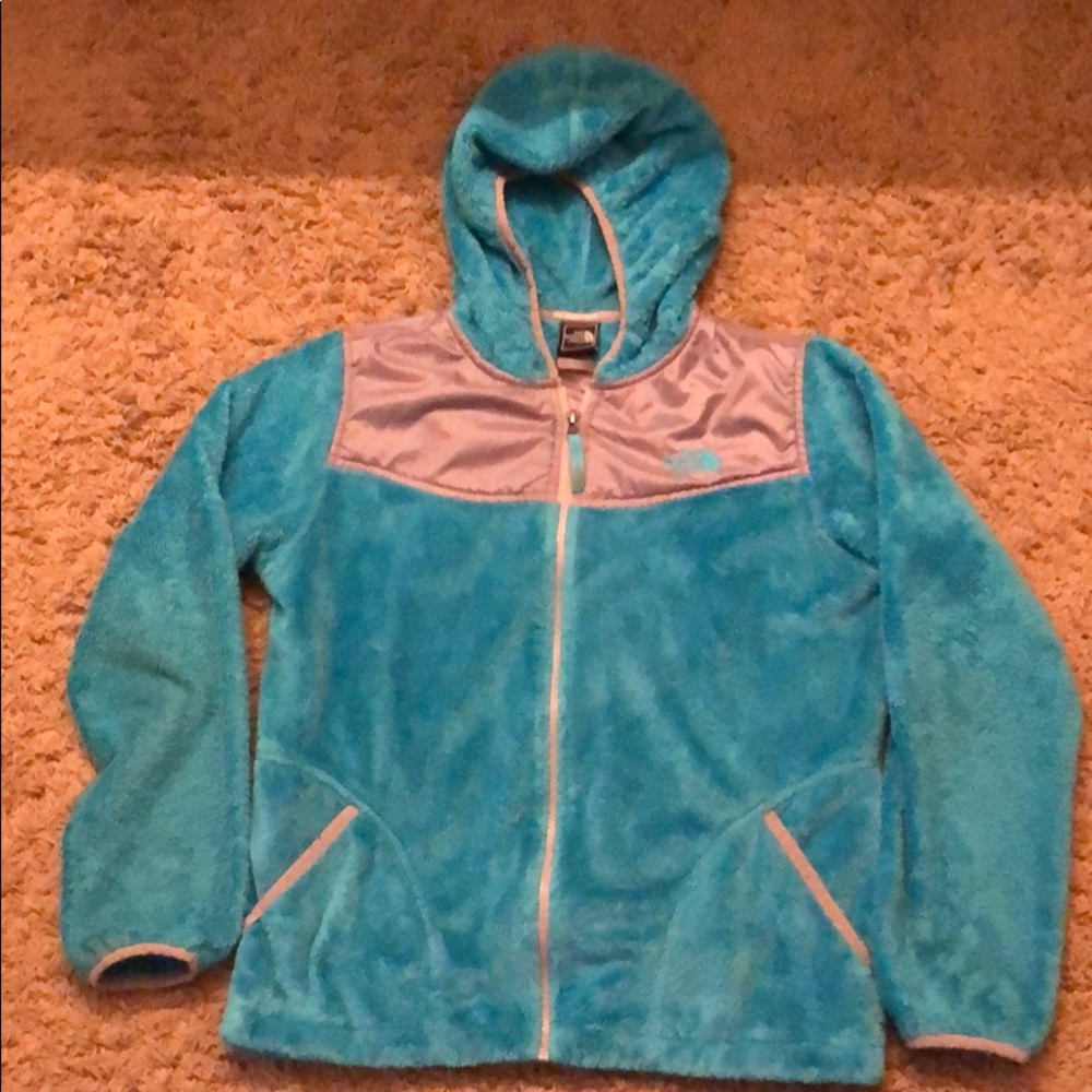 North Face Osito with hood women’s small/girls XL